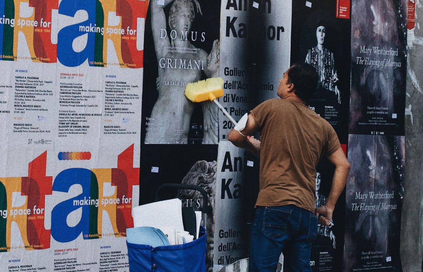 Dedicated wheatpaste poster installation street teams in San Francisco