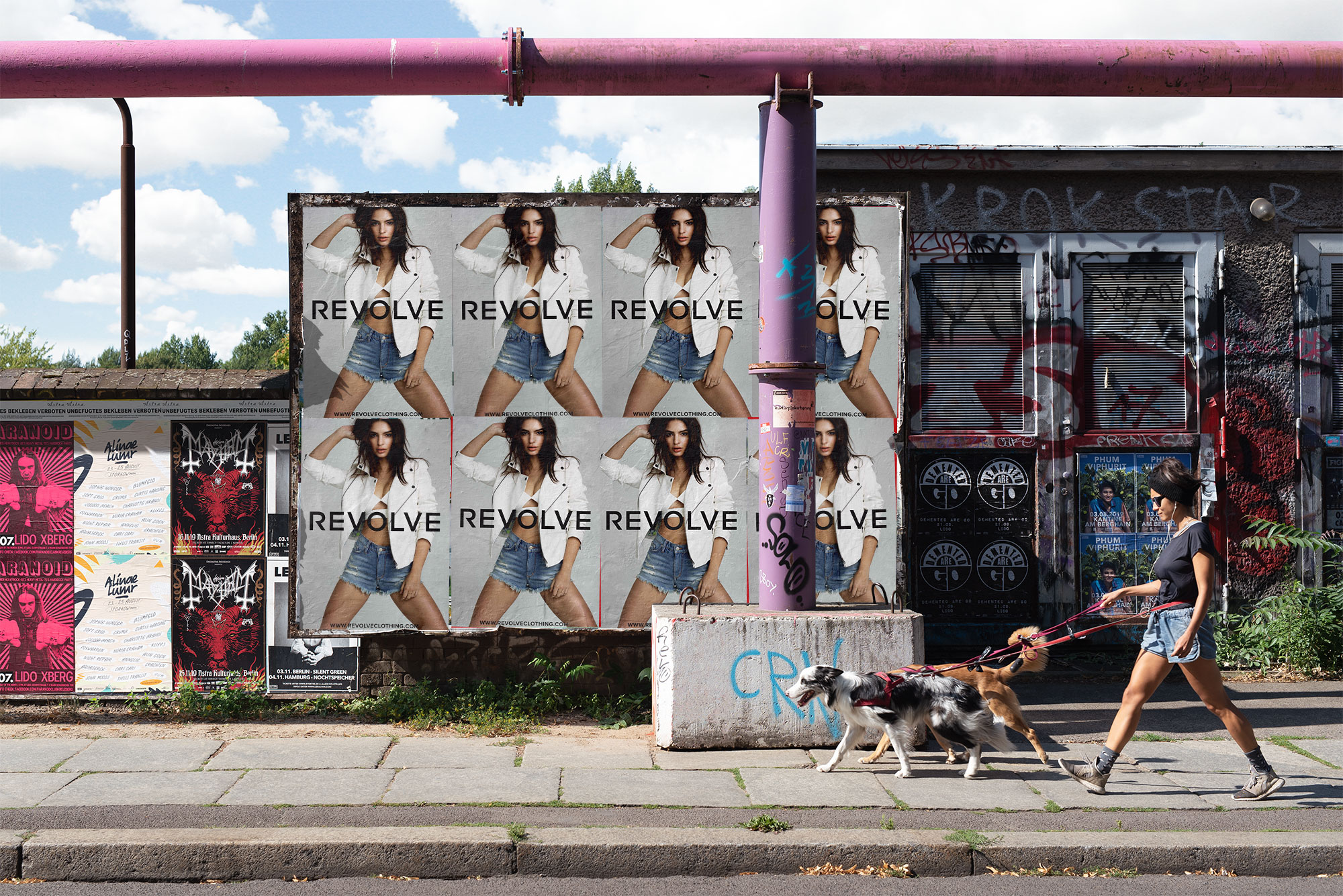 Wheatpasting San Francisco - wild posting campaign installation for Revolve