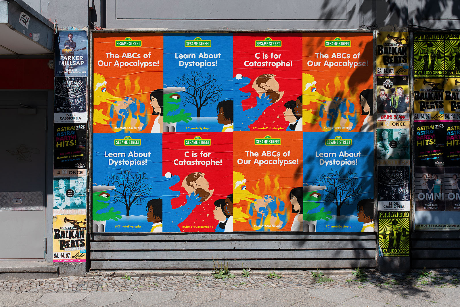Wheatpasting San Francisco - wild posting campaign installation